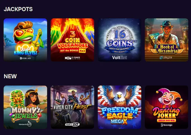 GT Bet Casino games